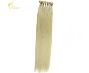 Wholesale price remy italian keratin double drawn 26 inch fusion hair extensions