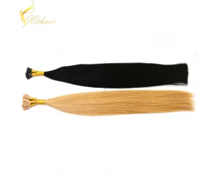 Wholesale price remy italian keratin double drawn fusion hair extensions
