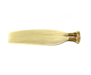 Wholesale silky straight double drawn remy 1g pre bonded keratin tip machine hair extensions