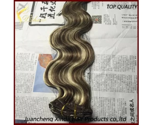 Wholesale top quality 7A grade virgin hair extension cheap hair extensions clip in full head
