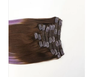 Without chemical process real virgin clip in hair extension