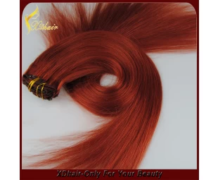 Xinda завод Цена 6A необработанное Красный зажим в человеческих волос
