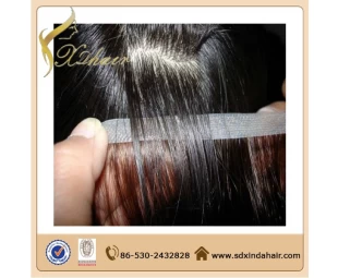 XINDA hot selling 100 human hair extension, tape in hair extentions