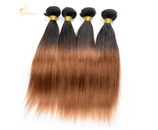 Xinda hair Factory High Quality Ombre virgin hair Two Tone Human Hair Wefts