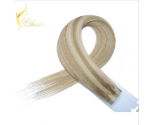 aaaaa high quality wholesale price weft pu glue virgin tape hair extensions