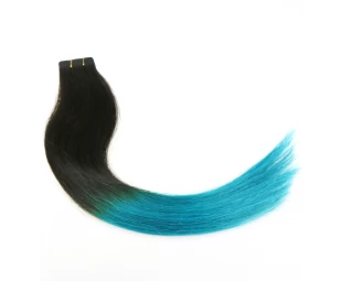aliexpress indian temple hair ombre color skin weft 100% virgin brazilian indian remy human hair PU tape hair extension