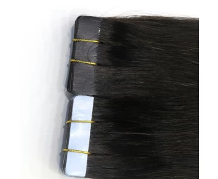 black color hair for black women virgin brazilian indian remy human PU tape hair extension
