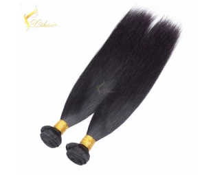 brazilian remy hair weft 100% virgin machine double weft virgin brazilian natural color 1b hair