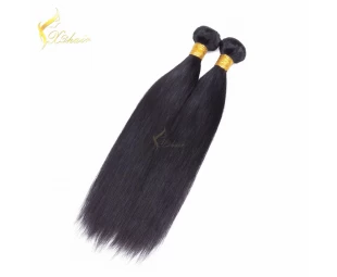 brazilian remy hair weft 100% virgin machine double weft virgin brazilian natural color 1b hair