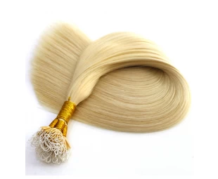 cheap lightest blonde color #60 cut from one donor 100% virgin brazilian indian remy human hair nano link ring hair extension