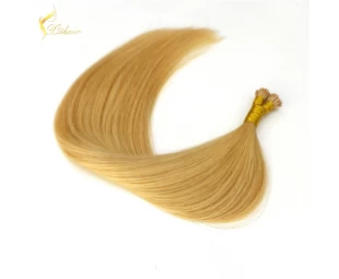 china hair supplier pre-bonded i tip hair extension double drawn stick tip virgin brazilian human hair for women