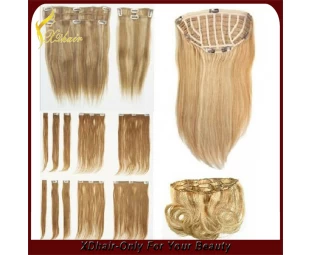 curly blonde remy hair extensions one piece clip in human hair extensions