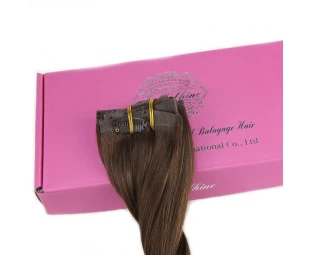 double drawn clip in human hair extension top quality clip hair extension