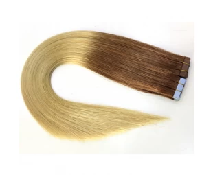 double drawn double weft skin weft virgin brazilian indian remy human PU tape hair extension
