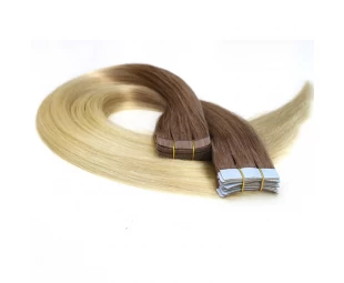 double drawn full end no chemical virgin brazilian indian remy human PU tape hair extension