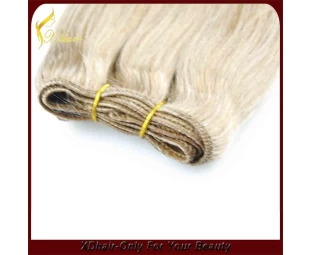 double drawn remy human hair 60ash blond hair weft 200g