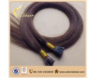 factory price i tip 100% virgin indian remy hair extensions
