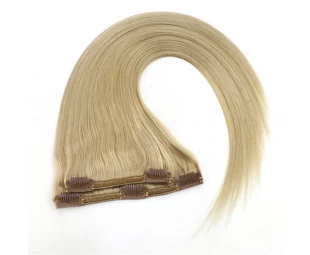 grey color balayage color aliexpress china supplier 100% virgin brazilian remy human hair seamless clip in hair extensions