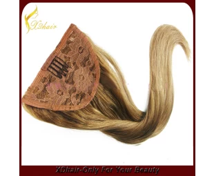 hot sale 12 to 28 inch brazilian bundles with closureHuman Hair Drawstring Ponytail