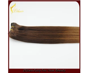 hot sale cheap straight ombre remy clip in hair extension