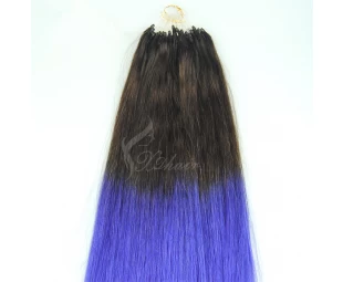 hot sale double drawn cheap remy indian hair ombre micro loop ring hair extension