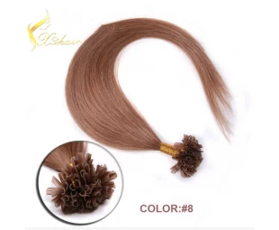 indian hair online Top Sale Nail tip hair, U tip Virgin Indian human hair Extensions