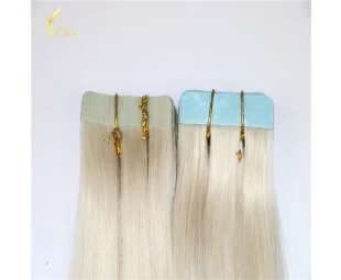 long silk straight #60 Wholesale double drawn high quality brazilian straight tape in human hair extensions