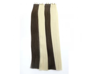 ombre color black blue virgin brazilian indian remy human PU tape hair extension
