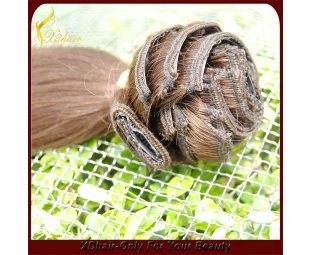 人間の髪の毛の拡張子安い卸売ブラジルの髪にオンブルカラークリップ