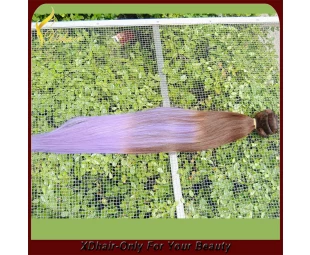 ombre cor grampo na extensão do cabelo humano cabelo brasileiro atacado barato