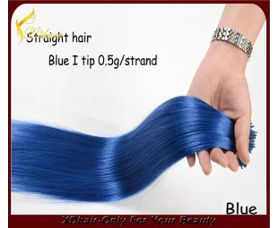wholesale 8"-32" blonded stick I tip keratin human hair extensions