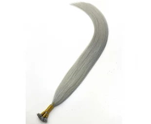 wholesale price 20" gray color fusion I stick tip hair extensions