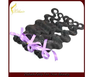 wholesales price Unprocess human hair extension body wave virgin remy human hair weft
