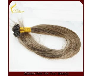 wholesales price virgin remy hair 0.5g/strand pre bonded hair nail hair extension