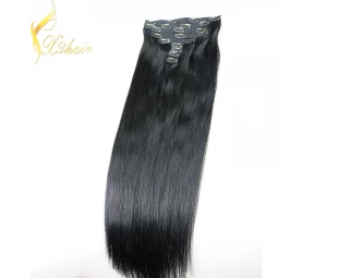 wholesales virgin human clip in hair