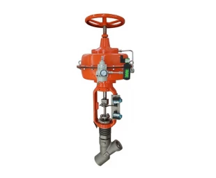 1'' 300LB A182 F22 SW end diaphragm pneumatic with hand wheel Y type power plant drain valve
