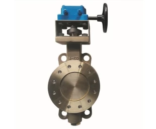 4'' 150LB C95800 PTFE seat wafer type handle wheel butterfly valve