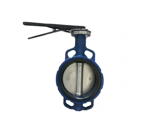 4'' 150LB ductile iron viton lined soft sealed wafer type butterfly valve