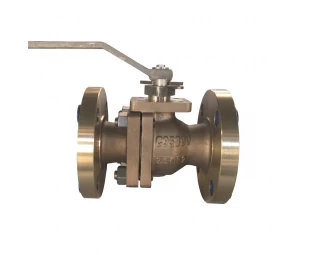 Handle operated 2'' 150LB ASTM B148 UNS C95800 casting PTFE seat floating FF connection 2 pc ball valve