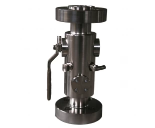 Handle operated 2'' 2500LB ASTM A 182 F316 RTJ connection 3 pc double block and bleed ball valve