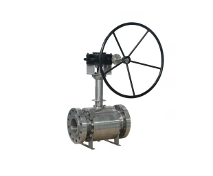 Handle wheel operated DN150 PN100 ASTM B182 F304 forged RF connection cryogenic ball valve hand wheel operated