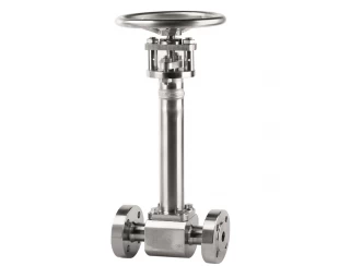 Handle wheel operated DN20 PN16 ASTM B182 F304 forged hard seat  RF connection cryogenic globe valve