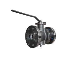 Level operated 2'' 300LB A494 CW 6MC trunnion mounted full port RF ends 2 pc ball valve
