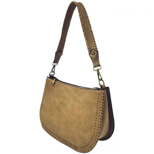 Fashionable brown handbag wholesale factory