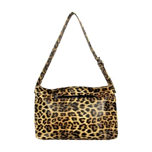 14 inch Black and Yellow Crossbody Bag with Zipper Pocket