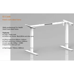 Height Adjustable Desk  OfficeDesk   Hand Crank Standing Desk