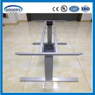 Metal frame A6 electric standing desk with wooden desktop height adjustable desk riser