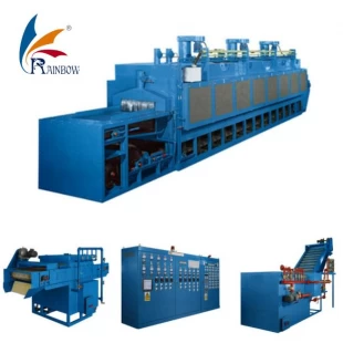 Industrial Metal Melting Forge Induction Heating Continuous Mesh Belt Furnace Line for Screw