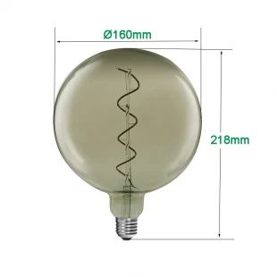 Globe à LED à filament spiralé 4W G200