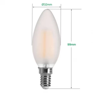 Bombillas LED de filamento de vela C32 4W